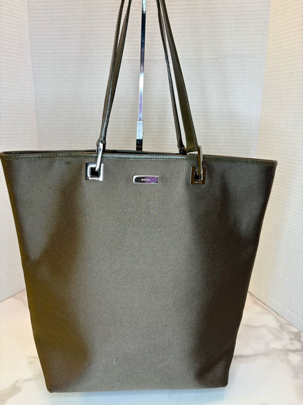 Gucci Satin and Leather Tote, Vintage Tom Ford Era